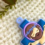 Entremeios Crucifixo E Nossa Senhora Azul Infantil - 2 Unidades