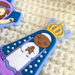 Entremeios Crucifixo E Nossa Senhora Azul Infantil - 2 Unidades