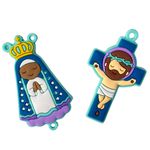 Entremeios Crucifixo e Nossa Senhora Ciano Infantil - 2 Unidades