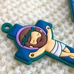 Entremeios Crucifixo E Nossa Senhora Verde Infantil - 2 Unidades 