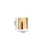 Passador Curvado Luxo 2,3x2,3cm Dourado - 2 Unidades