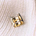 Passador Curvado Luxo 2,3x2,3cm Dourado - 2 Unidades