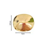 Passador Orgânico 5x4,3cm Dourado - 2 Unidades