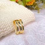 Passador Retangular Vazado 1,3x2,2cm Dourado - 2 unidades