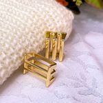 Passador Duas Listras 2x1,5cm Dourado - 2 Unidades