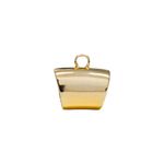 Caneca Passante Lisa p/ Lenço 3x2cm Dourada - 1 Unidade