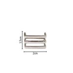 Passador Duas Listras 2x1,5cm Níquel - 2 Unidades