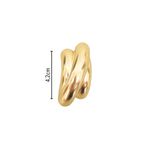 Passador Trabalhado 4,2cm Dourado - 2 Unidades