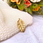 Pingente Costela de Adão 3,6cm Dourado - 1 unidade