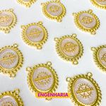 Entremeio Dourado Com Resina Profissões - 1 Unidade