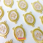 Entremeio Dourado Com Resina Profissões - 1 Unidade