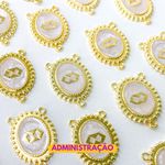 Entremeio Dourado Com Resina Profissões - 1 Unidade
