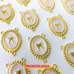 Entremeio Dourado Com Resina Profissões - 1 Unidade