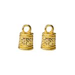 Terminal Trabalhado 7mm Dourado - 2 Unidades