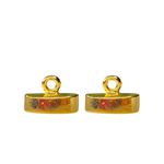 Terminal Achatado Oval 10x06mm Dourado - 2 Unidades