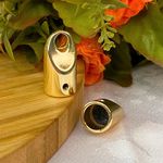 Terminal Achatado Oval 12x20mm Dourado - 2 unidades