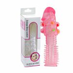 *Capa Peniana Com Nódulos Massageadores 14cm SI (1031) - Rosa