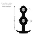 *Plug Com Duas Esferas pretty Love SI (1195) - Preto