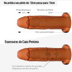 *PROMO - Capa Peniana de 12cm Para 13cm Com Cinta (17531) - Bege