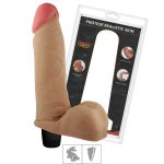 Prótese 18x15cm Com Vibro e Escroto Thor Upper (UP252-ST789) - Bege