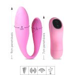 *Vibrador Para Casal Recarregável Chad Duplo SI (5228-ST303) - Rosa