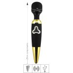 Massageador Recarregável Pretty Love Body Wand SI - (5405) - Preto C/ Dourado
