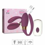 Vibrador Para Casal Recarregável Duplo SI (5836) - Bordô