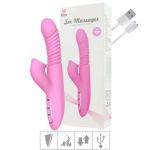 Vibrador Vai e Vem Recarregável Sex Massager SI - (6035) - Rosa