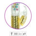 *Vibrador Vai e Vem Female Com Estimulador Recarregável SI (6045) - Dourado