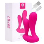 Plug Silicone Duplo Com Vibro Mento SI (6688) - Rosa