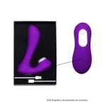 *Vibrador Com Estimulador Recarregável Grey SI (6723) - Roxo