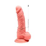 Prótese 15x13cm Com Vibro e Cinta Mars Dildo SI (6861) - Bege