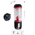 Masturbador Lanterna Com Vibro Vivek SI - (7009) - Preto c/ Vermelho