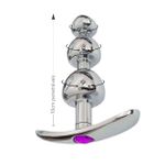 Plug De Metal Com Base Removível SI (7450) - Pedra Roxa