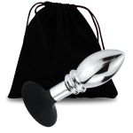 Plug De Metal Oval Com Ventosa SI (7456) - Cromado