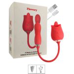 Estimulador Recarregável Formato de Rosa Flowery SI -(7867) - Vermelho