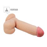 Prótese 15x13cm Com Escroto e Ventosa SI (8541) - Bege