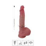 Prótese 17x13 Com Vibro Ventosa e Escroto SI (8824-felipão) - Bege