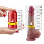 Prótese 15x13cm Com Ventosa e Escroto SI (9120) - Bege