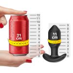 Plug de Silicone Com Vibro e Rotação Via App Pong SI (9596) - Preto