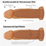 Capa Peniana de16cm Para 20cm Com Cinta (AC029D-ST257). - Bege