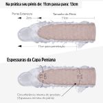 Capa Peniana de 11cm Para 13cm Com Estimulador VP (CA010-ST305) - Translúcido