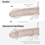 *Capa Peniana Com Vibro e Estimulador Tiamat 11cm VP (CA050) - Translúcido