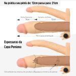 Capa Peniana Para Dupla Penetração Com Vibro VP (CA055) - Bege