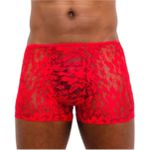 Cueca Box em Renda (CP6071) - Vermelho