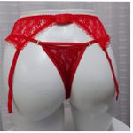 *Cinta Liga Rendada (DM191) - Vermelho