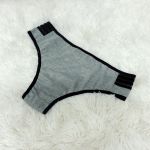 Calcinha Polly (DR0080). - Cinza c/ Preto