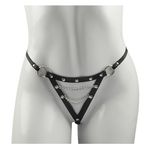 *Calcinha Dominadora Com Corrente Diagonal Dominatrixxx (DX1404) - Preto