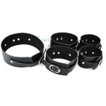 Kit Coleira Algema E Tornozeleira Com Corrente (DX507) - Preto