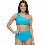 Conjunto Hot Pants Neon Ombro (FR5865) - Azul